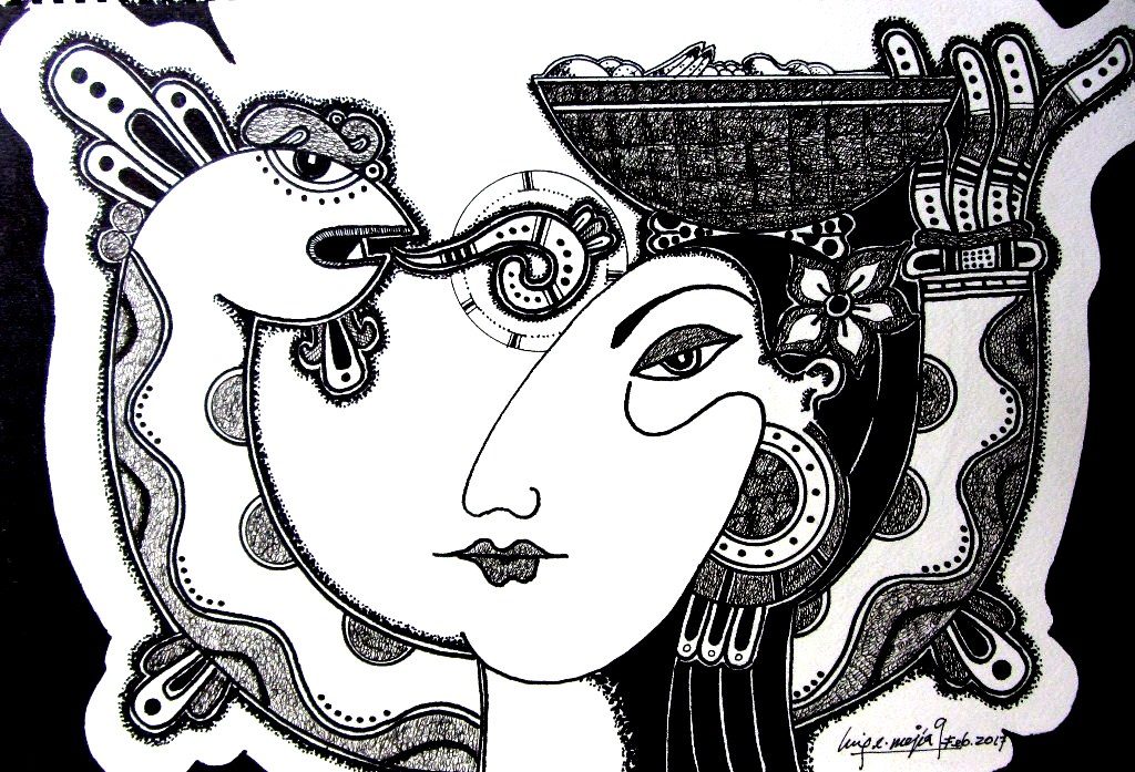 Dibujo de Luis Enrique Mejía Godoy. LAPRENSA/Cortesía