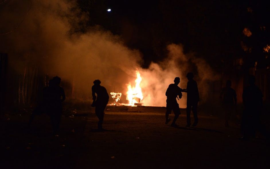 La "Casa Verde" de Yatama fue quemada durante la noche del lunes por supuestos simpatizantes del FSLN. LA PRENSA/ MANUEL ESQUIVEL