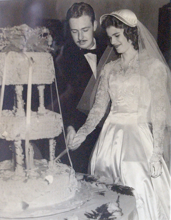 Boda de Pedro Joaquín Chamorro con Violeta Barrios, un 8 de diciembre de 1950, en Rivas. LA PRENSA/Cortesía