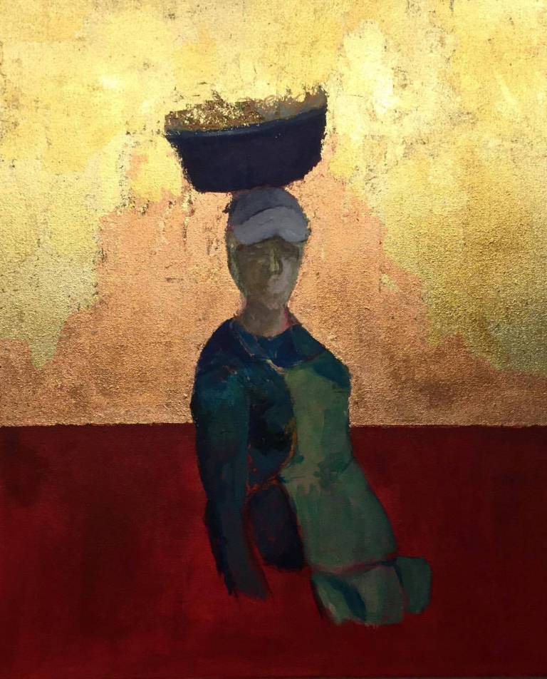 La Vendedora, pintura de de Ana Barahona. LA PRENSA/Cortesía
