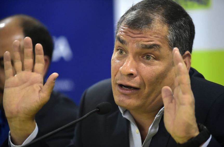 Rafael Correa, expresidente de Ecuador. LA PRENSA/ AFP/Rodrigo Buendia