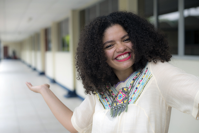 Ceshia Ubau, cantante y compositora Nicaragüense en el Ping Pong de la revista Domingo. Oscar Navarrete/ LA PRENSA.