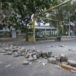 Calles de Managua amanecen con baches y llantas quemadas tras una noche de protesta Calles de Managua amanecen con baches y llantas quemadas tras una noche de protesta