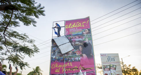 Daniel Ortega, chavistas, Adán Chávez Frías, protestas
