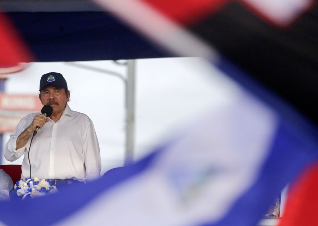 El 30 de abril de 2018, Daniel Ortega realizó una convocatoria masiva, después de varios días de protestas. LAPRENSA/AP