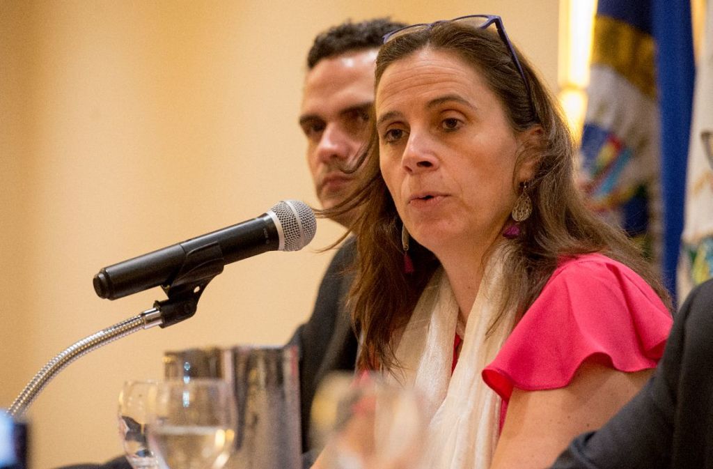 El informe de la CIDH fue leído por la relatora de país, Antonia Urrejola. LA PRENSA/ URIEL MOLINA