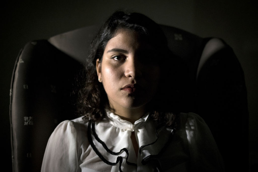 Madelaine Caracas en la sesión inaugural del Diálogo Nacional, cuando leyó los nombres de los asesinados a Ortega y Murillo. FOTO / Cortesía: Franklin Villavicencio Bravo.