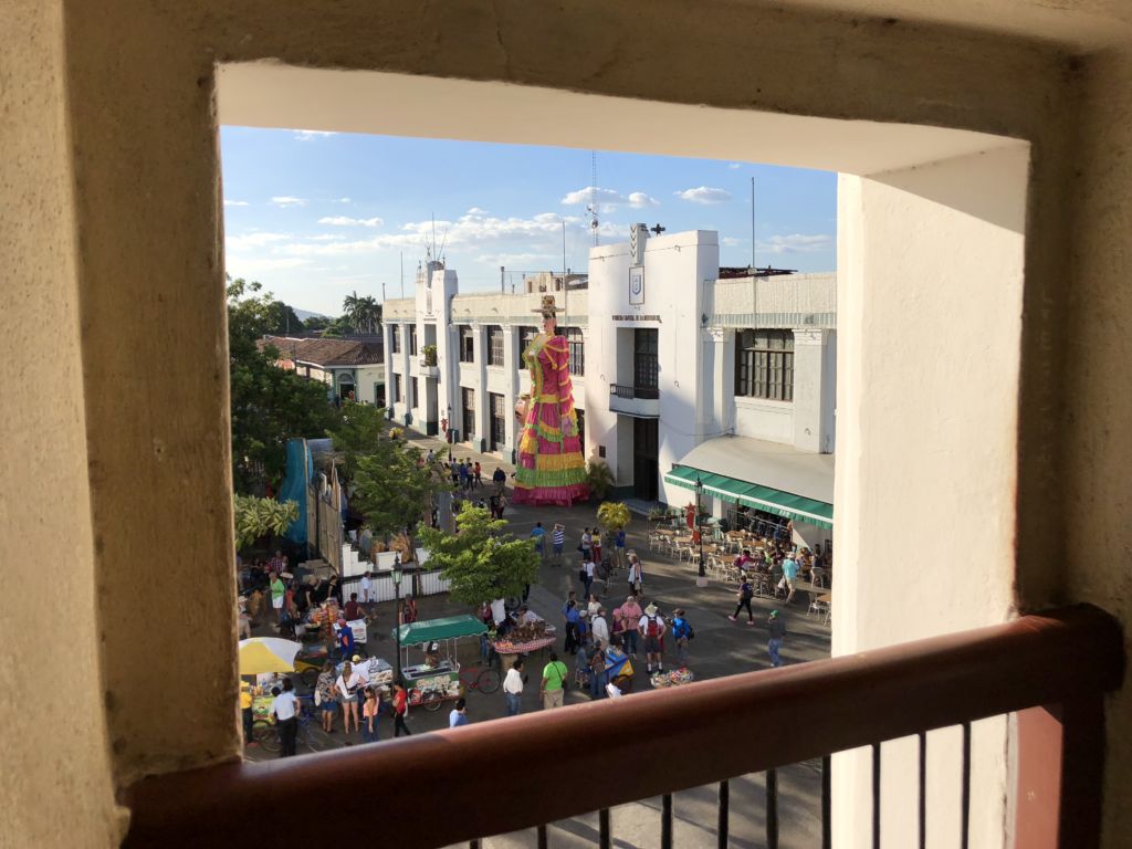 El parque central de León visto desde la Basílica Catedral en diciembre de 2017. LA PRENSA / Fabrice Le Lous
