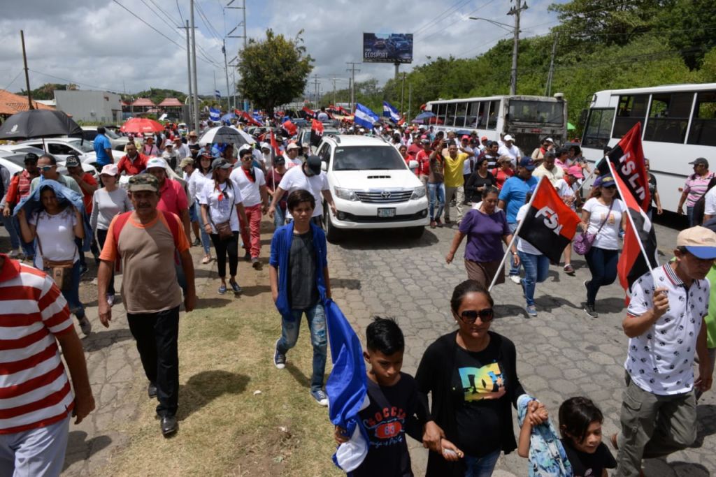 La participación en la contramarcha orteguista fue baja. LA PRENSA/ MANUEL ESQUIVEL