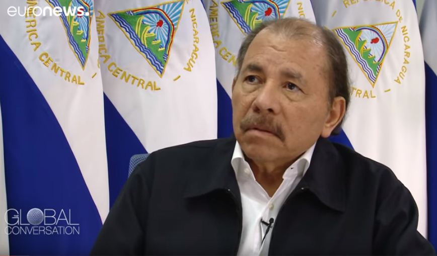 Durante la entrevista con EuroNews, Daniel Ortega reveló la supuesta cantidad actualizada de muertos durante las protestas en Nicaragua. LA PRENSA/ CAPTURA