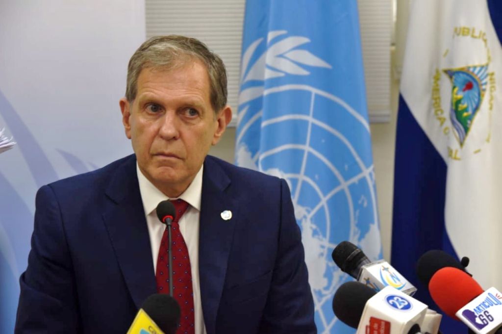 Guillermo Fernández Maldonado de OACNUDH da a conocer informe sobre violaciones a Derechos Humanos en Nicaragua. LA PRENSA/ ROBERTO FONSECA