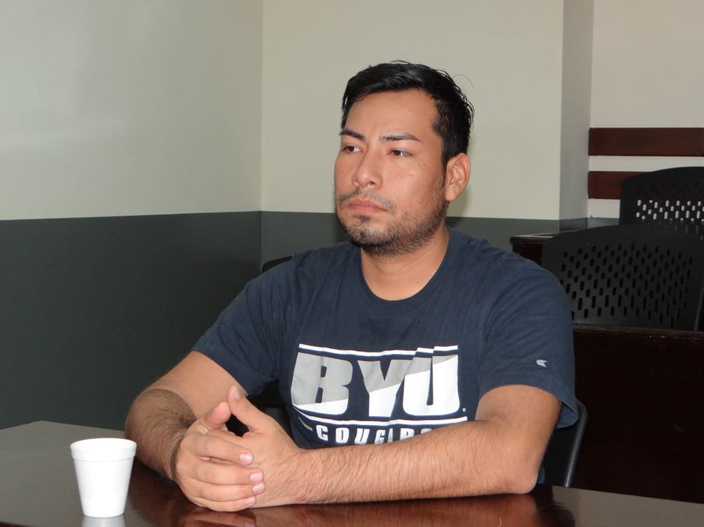 Yubrank Suazo en la audiencia el pasado sábado 15 de septiembre. LA PRENSA/ ALEJANDRO FLORES