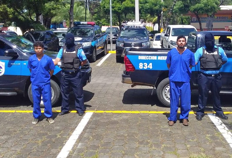 Policía Orteguista presenta a líder anticanal de Rivas, Ronald Iván Henríquez Delgado. LA PRENSA/ TOMADA DE EL 19