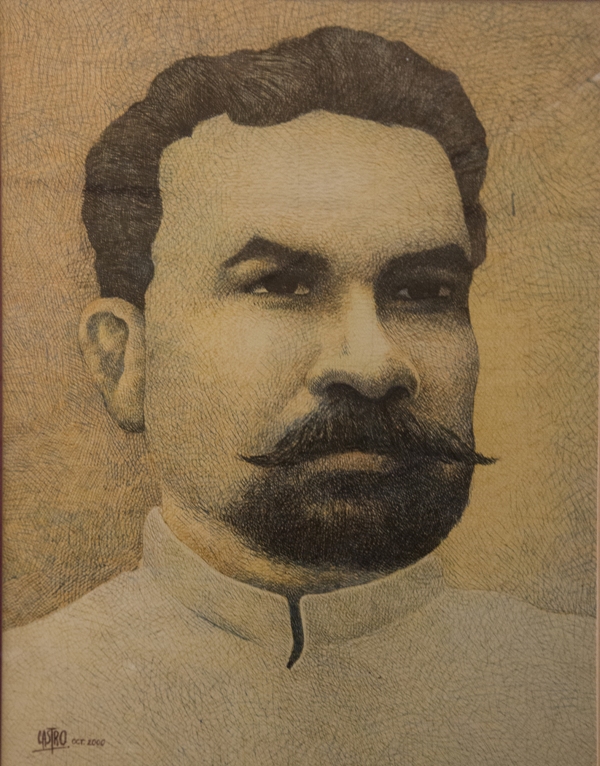 Rubén Darío, retrato realizado por Castro en plumilla. LA PRENSA/Uriel Molina. Colección Francisco Arellano.