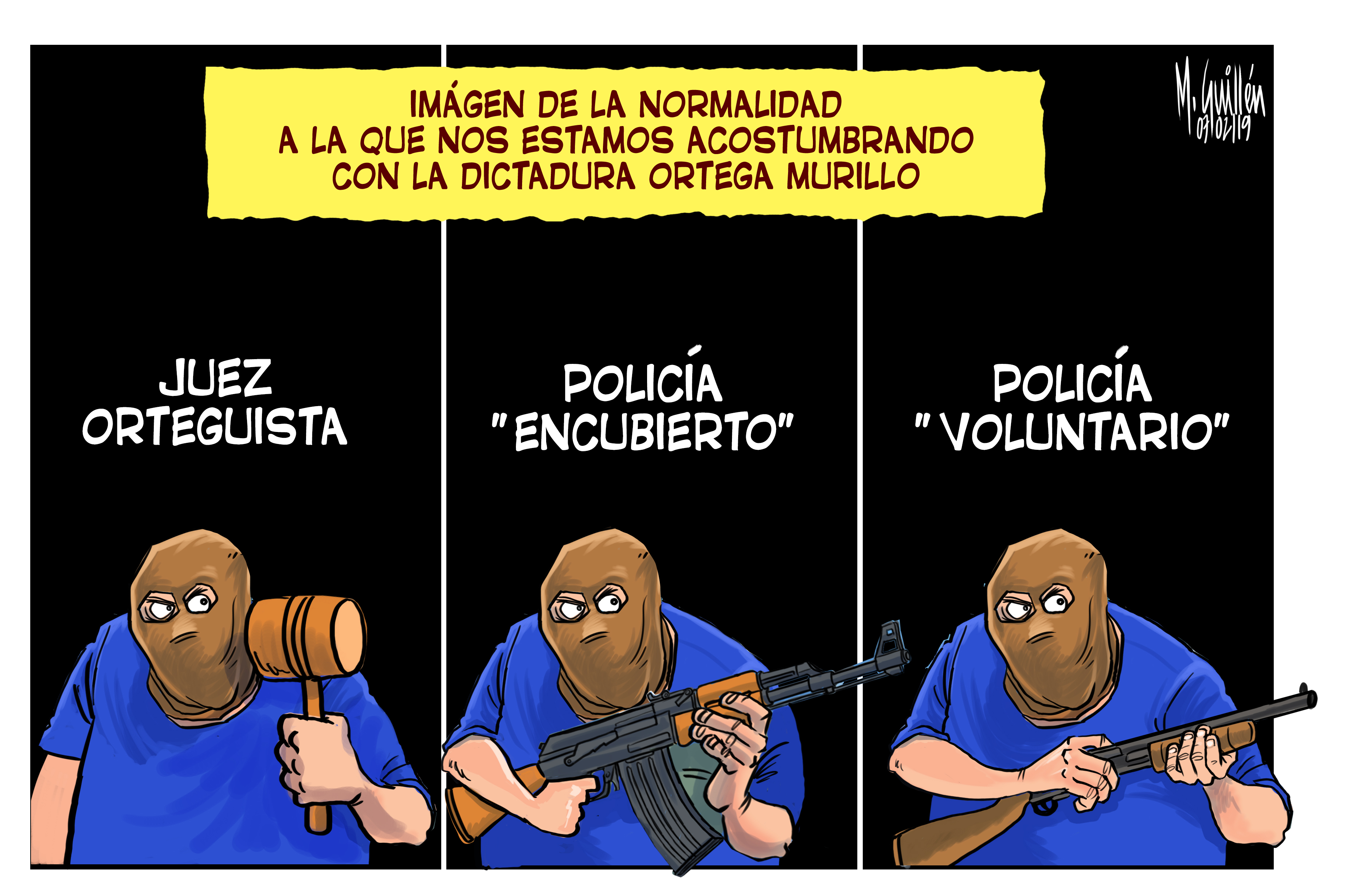 Caricatura de Manuel Guillén del viernes 08 de febrero de 2019. LA PRENSA/ Guillén