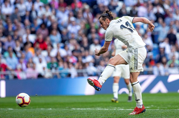 Gareth Bale marcó el segundo gol con el que el Real Madrid derrotó al Celta de Vigo este sábado en la Liga española. LA PRENSA/EFE/Rodrigo Jiménez