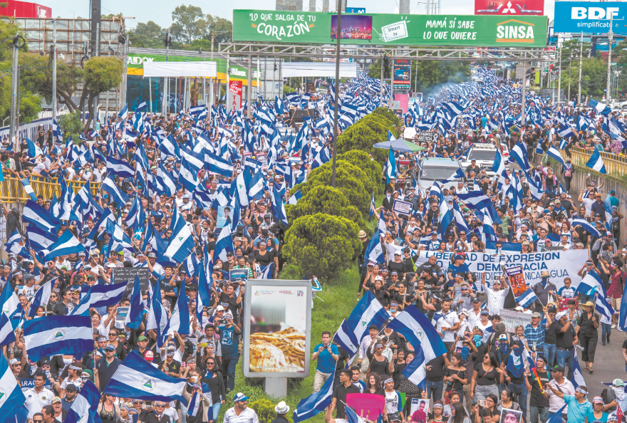 Miles de nicaragüenses acompañaron a las madres de las víctimas tras la represión que perpetró la Policía Orteguista desde el 18 de abril de 2018. LA PRENSA/Archivo