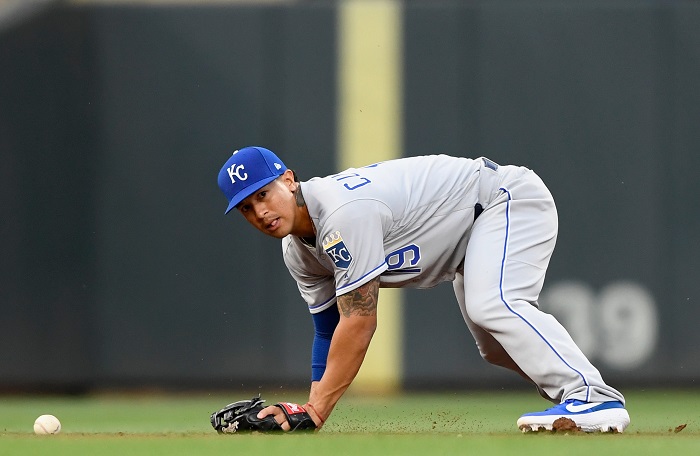 Cheslor Cuthbert cometió su segundo error de la campaña de Grandes Ligas este viernes. LA PRENSA/AFP