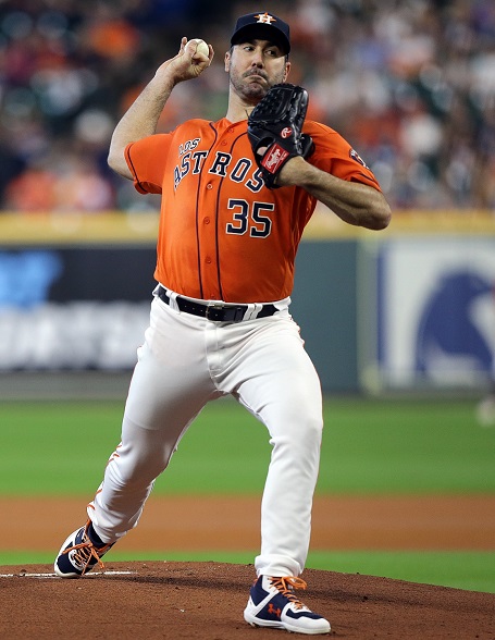 Justin Verlander es el primer lanzador de 20 victorias en la temporada 2019 de las Grandes Ligas. LA PRENSA/Bob Levey/Getty Images/AFP