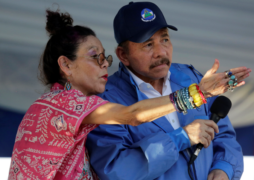 A Daniel Ortega no se le mira en ningún acto oficial desde febrero, mientras que Murillo solo habla por la televisión. LA PRENSA/ARCHIVO