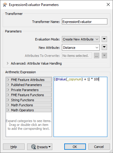 Setting ExpressionEvaluator Parameters