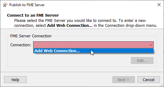 Adding a web connection