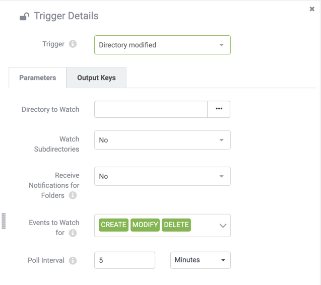 Setting Trigger parameters