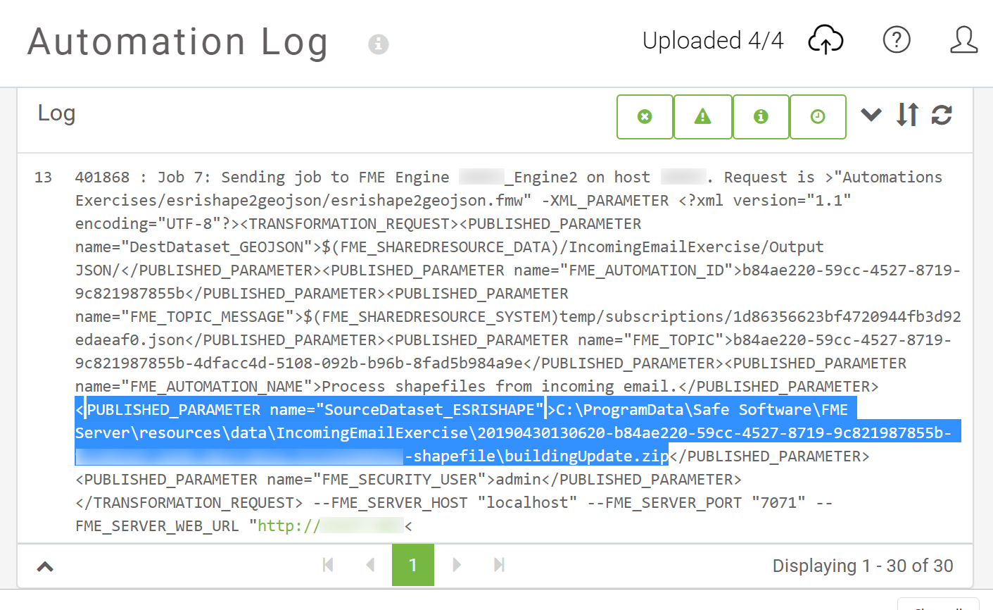 Automation Log