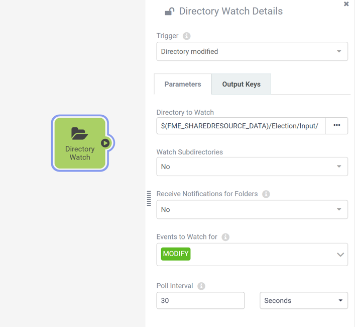 Configuring Directory Watch Details