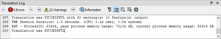 Translation log