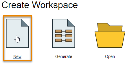 New workspace button
