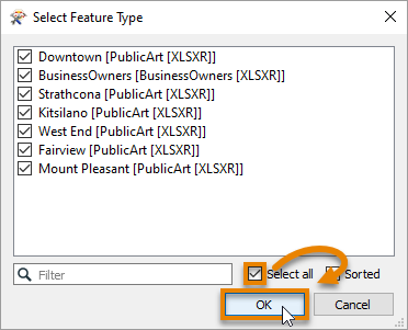 Importing all Feature Types