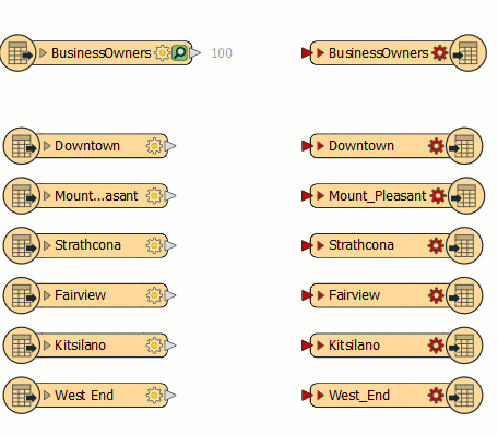 Connecting feature types