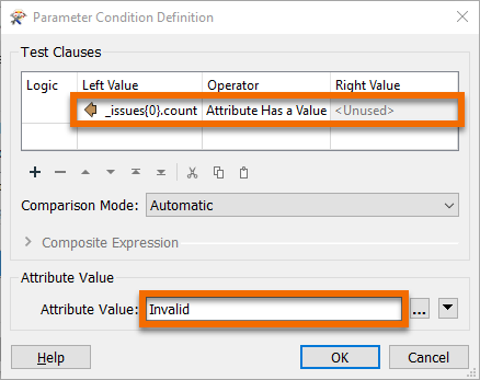 Completed test dialog