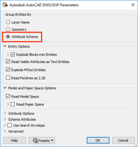Select Attribute Schema