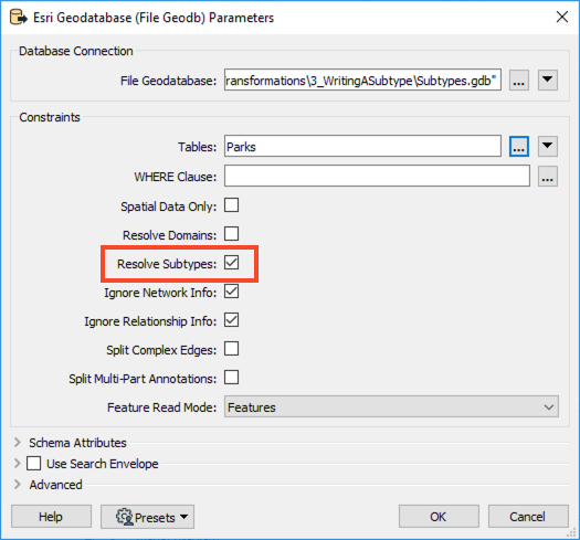 Resolve Subtypes