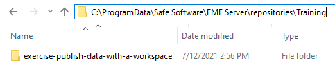 Finding the repository on a Windows FME Server installation