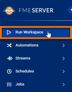 Navigating to the Run Workspace page