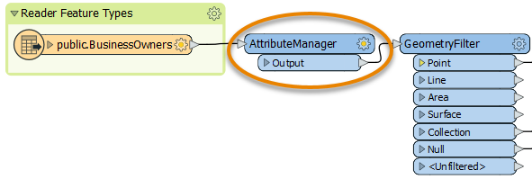 Double-clicking an AttributeManager to open its parameters