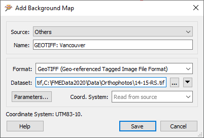 Adding an GEOTIFF background map