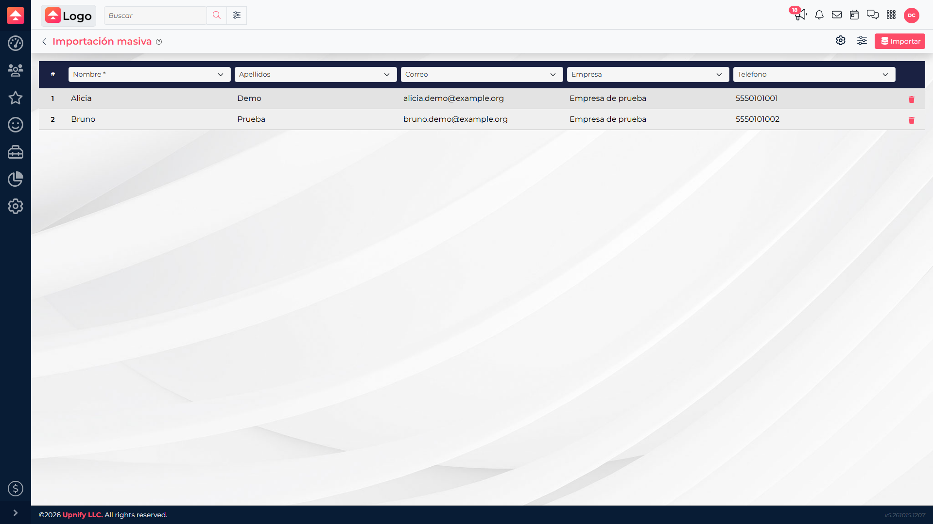 The e-mail cell is corrected and no longer shows a validation warning