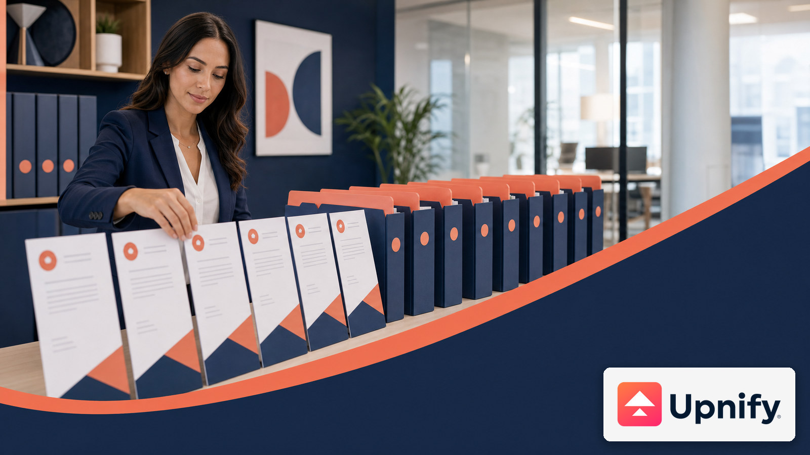 Quote numbering settings and assignment type; Upnify brand mark.