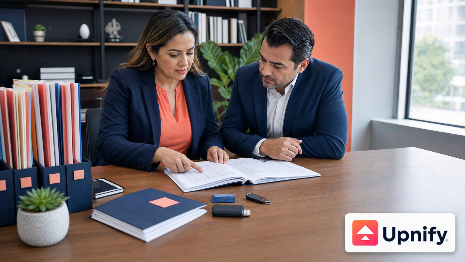 An operations team organizing branches and invoice documents.