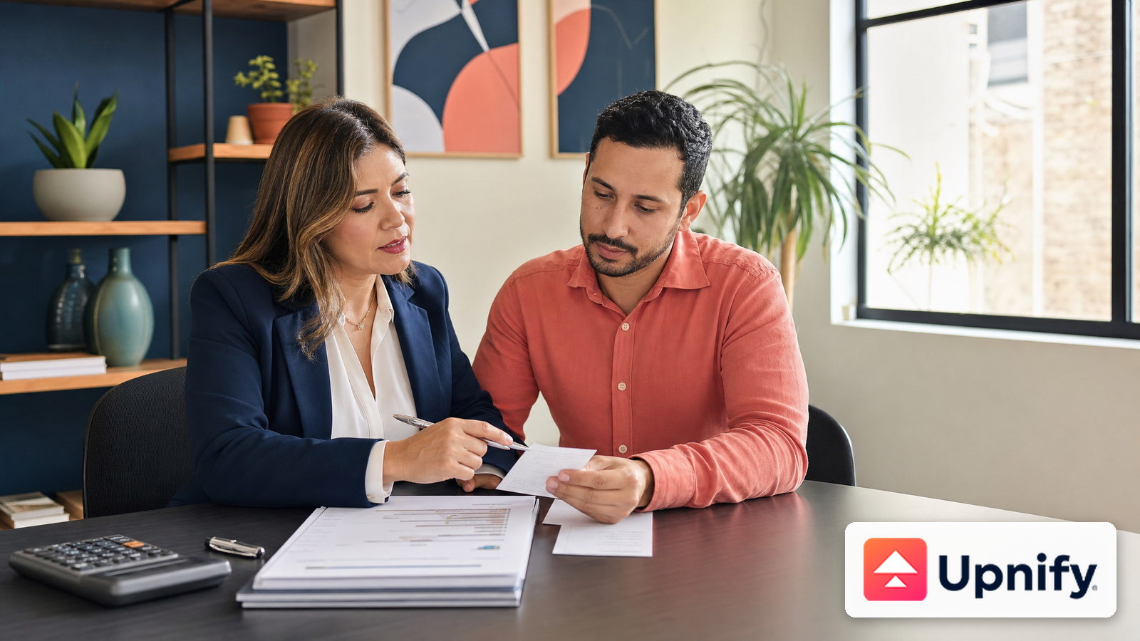Equipo administrativo revisando una factura y conciliando pagos de una venta.