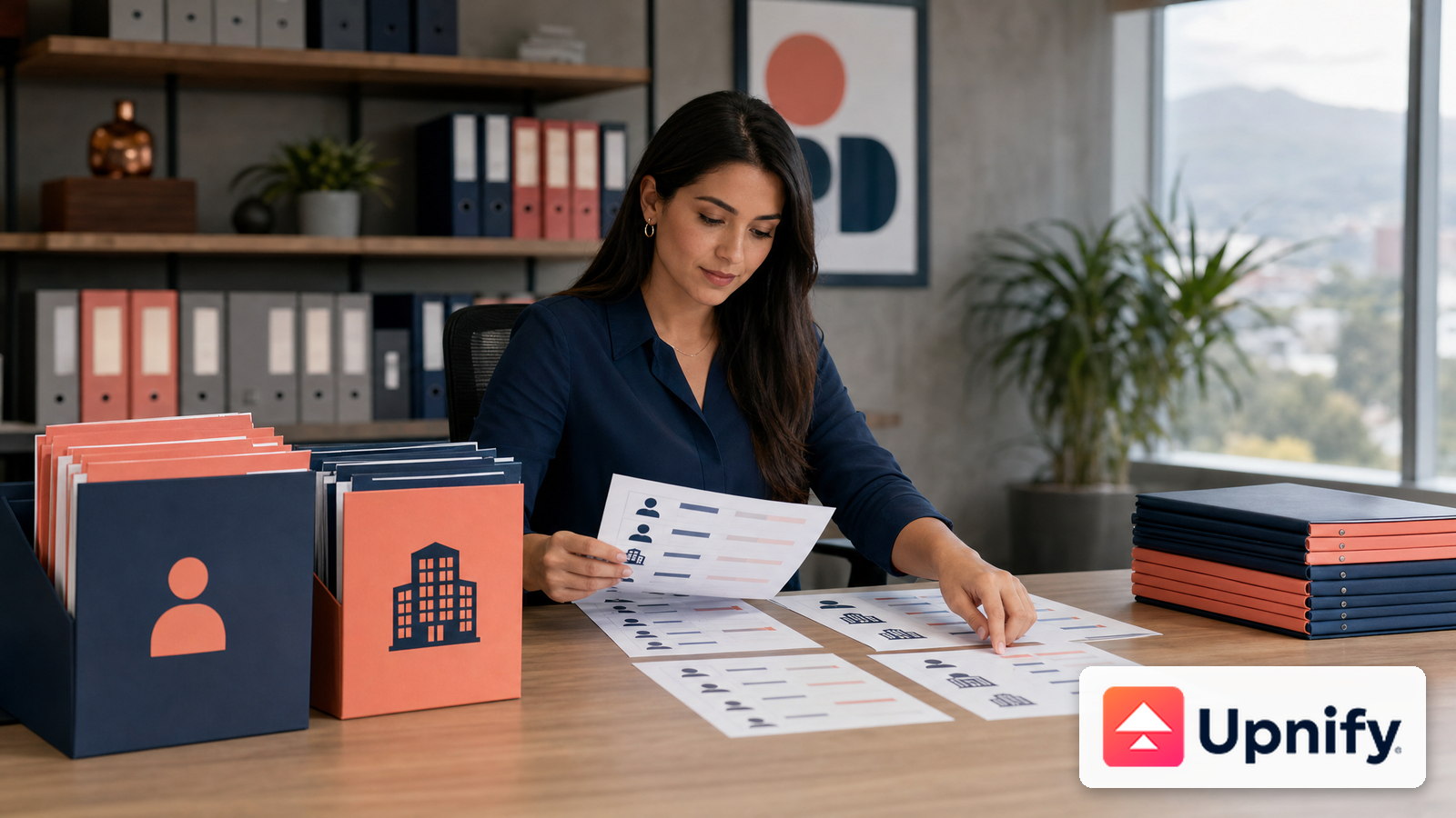 Equipe comercial organizando cadastros de clientes e empresas para importar no CRM.