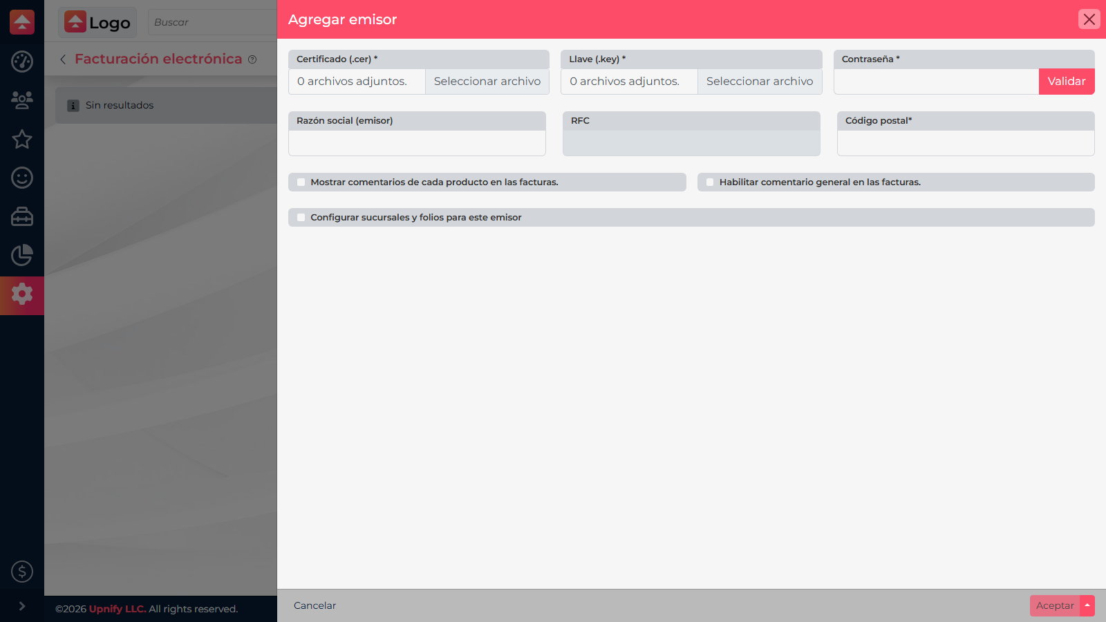 Real form for adding an issuer and validating its certificate files