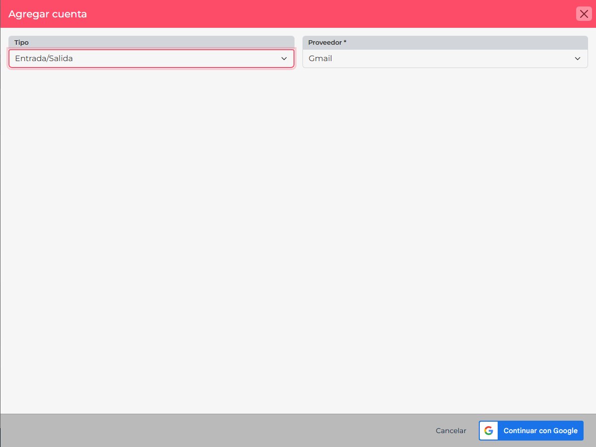 Button to start Gmail authorization from the CRM form