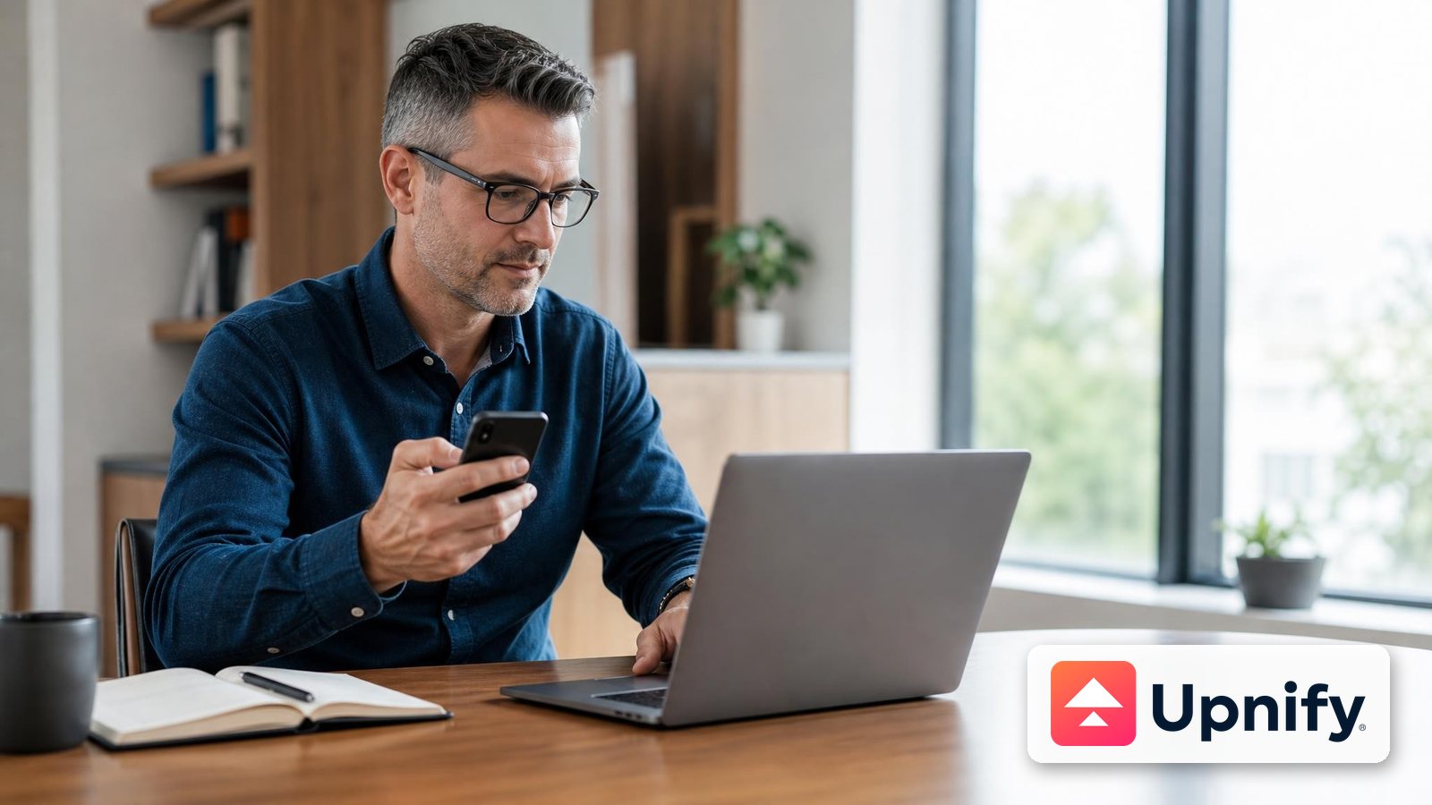 Editorial illustration of a person authorizing Gmail for CRM