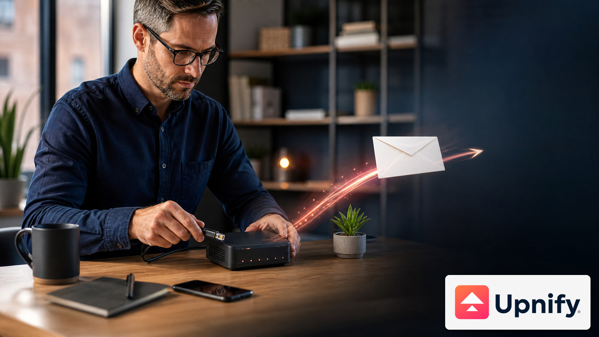 A user connects a secure email service to send CRM messages through Mailjet