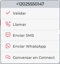 Contact actions menu with the Call option.